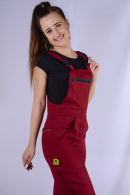 Nohavice trakové - dámske - bordová -  VYROBENÉ NA SLOVENSKU