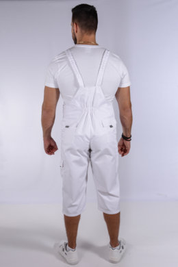 Pracovné kraťasy MAJSTER na traky - biele - (zmesový materiál) - VYROBENÉ NA SLOVENSKU