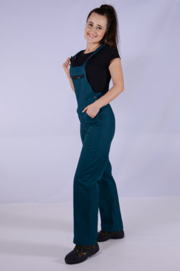 Nohavice trakové - dámske - zelené -  VYROBENÉ NA SLOVENSKU