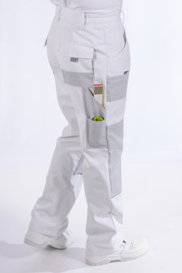 Nohavice pracovné MAJSTER pánske (zmesovka-65% PES a 35% Ba-výška 182) biele - VYROBENÉ NA SLOVENSKU