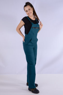 Nohavice trakové - dámske - zelené -  VYROBENÉ NA SLOVENSKU