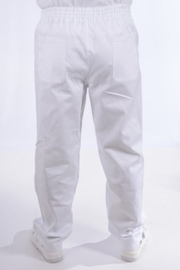 Nohavice na gumu MICHAL -  biele - VYROBENÉ NA SLOVENSKU
