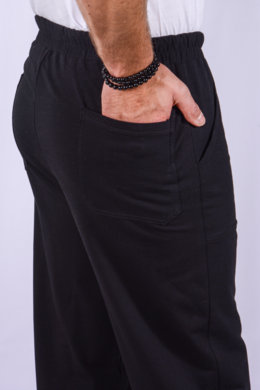 Tepláky pánske MICHAL - čierne - VYROBENÉ NA SLOVENSKU