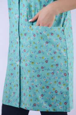 Šatová zástera - krátky rukáv - bez fazónky -  rôzne farebné prevedenia  - VYROBENÉ NA SLOVENSKU