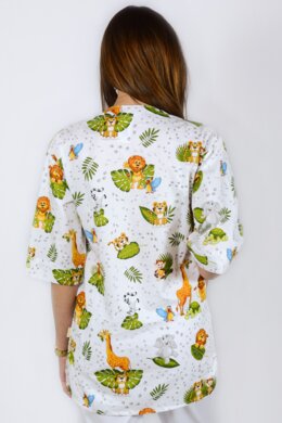 Košeľa dámska zdravotná EVA - vzor džungľa - VYROBENÉ NA SLOVENSKU