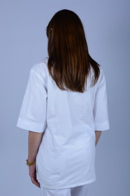 Košeľa chirurgická - dámska - biela -  VYROBENÉ NA SLOVENSKU