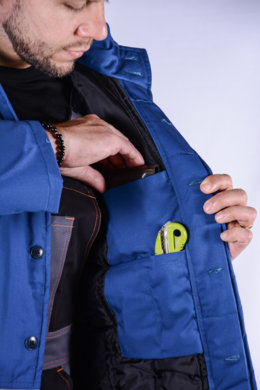 Kabát pracovný 01 - modrý - VYROBENÉ NA SLOVENSKU