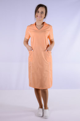 Šaty zdravotné BIBI (oranžové) VYROBENÉ NA SLOVENSKU