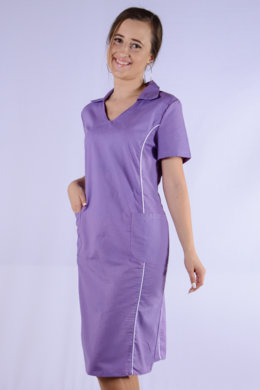 Šaty zdravotné BIBI - fialové - VYROBENÉ NA SLOVENSKU