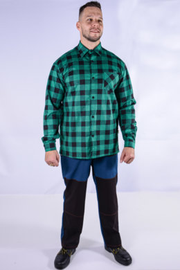 Košeľa flanelová - zelená - veľkosť 37-45 - VYROBENÉ NA SLOVENSKU
