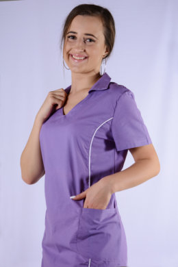Šaty zdravotné BIBI (fialové) VYROBENÉ NA SLOVENSKU