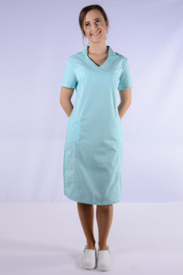 Šaty zdravotné BIBI - zelené - VYROBENÉ NA SLOVENSKU