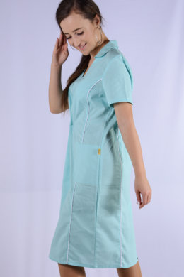 Šaty zdravotné BIBI - zelené - VYROBENÉ NA SLOVENSKU