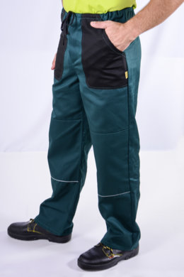 Nohavice na šnúrku  (zeleno-čierne) výška 194 - VYROBENÉ NA SLOVENSKU