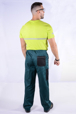 Nohavice na šnúrku  (zeleno-čierne) výška 194 - VYROBENÉ NA SLOVENSKU