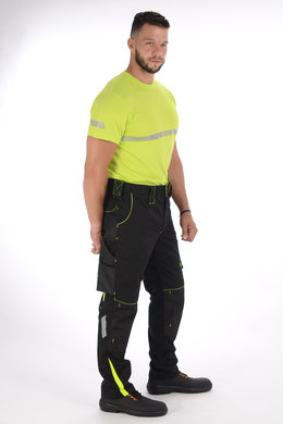 Nohavice BORTEX - pevný pás - čierne - VYROBENÉ NA SLOVENSKU