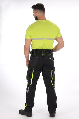 Nohavice BORTEX - pevný pás - čierne - VYROBENÉ NA SLOVENSKU