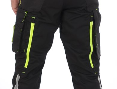 Nohavice BORTEX - pevný pás - čierne - VYROBENÉ NA SLOVENSKU