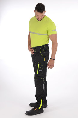 Nohavice BORTEX - pevný pás - čierne - VYROBENÉ NA SLOVENSKU