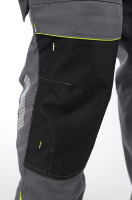 Pracovné nohavice na traky BORTEX  -  sivé - VYROBENÉ NA SLOVENSKU