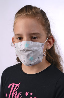 Rúško na tvár detské - pre dievča (dvojvrstvové-100% bavlna) VYROBENÉ NA SLOVENSKU