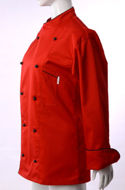 Blúza Karlík s olemovaním -  dámska - červená (zmesový materiál) VYROBENÉ NA SLOVENSKU