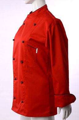 Blúza Karlík s olemovaním -  dámska - červená (zmesový materiál) VYROBENÉ NA SLOVENSKU