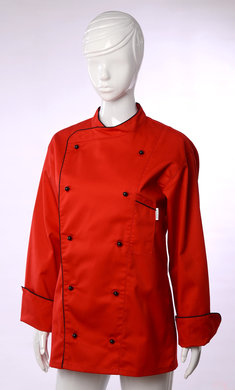 Blúza Karlík s olemovaním -  dámska - červená (zmesový materiál) VYROBENÉ NA SLOVENSKU