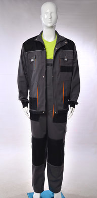 Súprava monterková pánska MAJSTER, nohavice na traky (100% bavlna-výška 182) neoteplené - VYROBENÉ NA SLOVENSKU