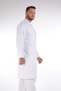 Plášť pracovný biely - pánsky  (100% bavlna, výška 176,182) - VYROBENÉ NA SLOVENSKU