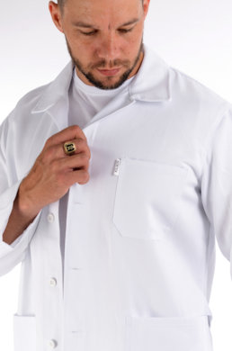 Plášť pracovný biely - pánsky  (100% bavlna, výška 176,182) - VYROBENÉ NA SLOVENSKU