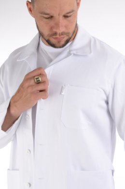 Plášť pracovný biely - pánsky (zmesový materiál, výška 176,182) - VYROBENÉ NA SLOVENSKU