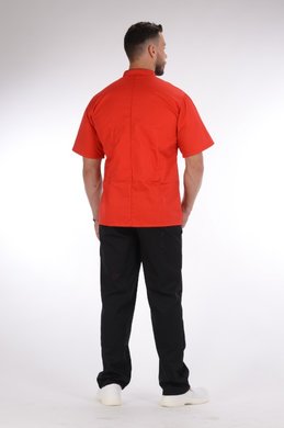 Blúza Karlík s olemovaním pánska - červený-krátky rukáv (zmesový materiál) VYROBENÉ NA SLOVENSKU