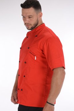 Blúza Karlík s olemovaním pánska  - červený-krátky rukáv (zmesový materiál) VYROBENÉ NA SLOVENSKU