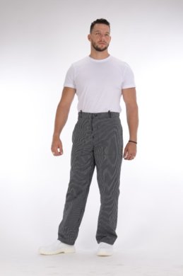 Nohavice na pevný pás - tenký prúžok - pánske - VYROBENÉ NA SLOVENSKU