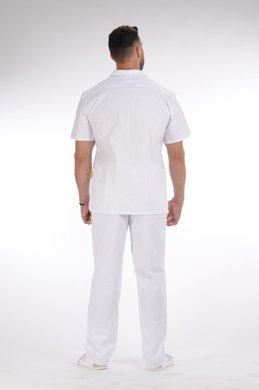 Košeľa chirurgická 02 - pánska - biela - VYROBENÉ NA SLOVENSKU