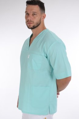 Košeľa chirurgická 02- pánska  - zelená - VYROBENÉ NA SLOVENSKU