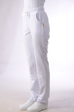 Tepláky Bortex 01 - biele -  VYROBENÉ NA SLOVENSKU