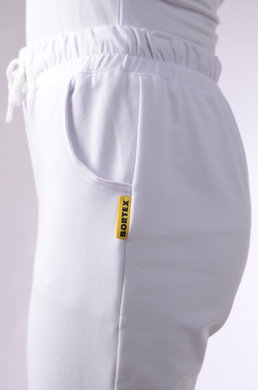 Tepláky Bortex 01 - biele -  VYROBENÉ NA SLOVENSKU