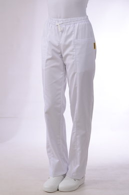 Nohavice na gumu Klara-dámske -biele (100% bavlna) VYROBENÉ NA SLOVENSKU