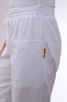Nohavice na gumu Klara - dámske - biele (100% bavlna) VYROBENÉ NA SLOVENSKU