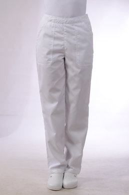 Nohavice na gumu biele dámske (100% bavlna) VYROBENÉ NA SLOVENSKU