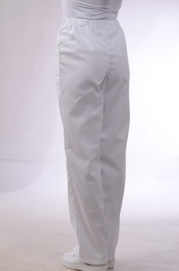 Nohavice na gumu biele dámske (100% bavlna) VYROBENÉ NA SLOVENSKU