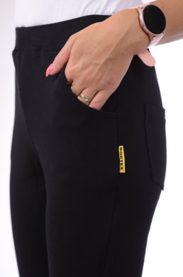 Tepláky Bortex 02 krátke - čierne - VYROBENÉ NA SLOVENSKU