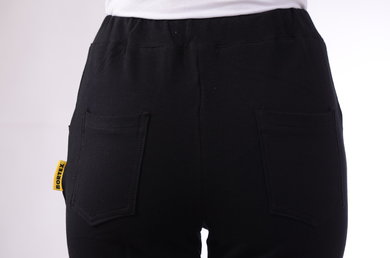 Tepláky Bortex 02 krátke  - čierne - VYROBENÉ NA SLOVENSKU