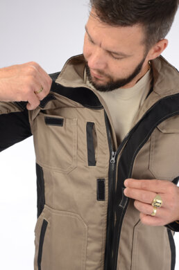 Monterková blúza ELIOT - béžovo - čierna - VYROBENÉ NA SLOVENSKU