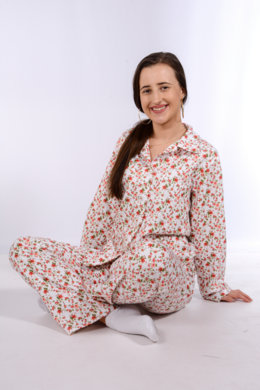 Flanelové pyžamo - dámske  - rôzne vzory -  VYROBENÉ NA SLOVENSKU