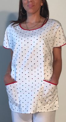 Košeľa dámska zdravotná ZUZANA, potlač detská-01 vajíčko - VYROBENÉ NA SLOVENSKU