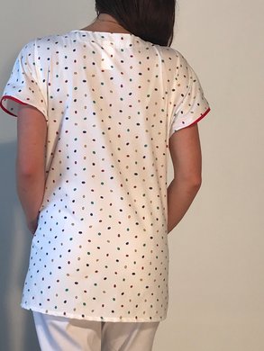 Košeľa dámska zdravotná ZUZANA, potlač detská-01 vajíčko - VYROBENÉ NA SLOVENSKU