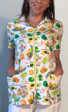 Košeľa dámska zdravotná BIBI 02 -  kuriatko - VYROBENÉ NA SLOVENSKU